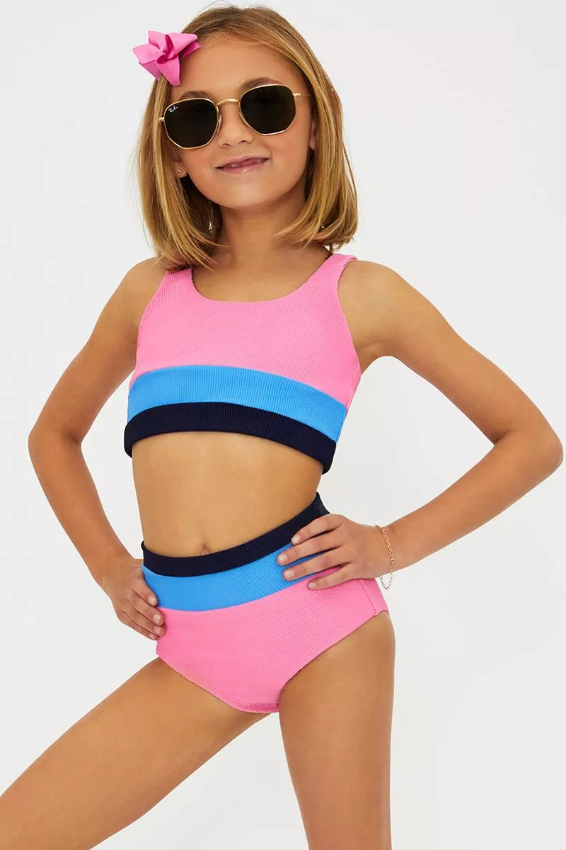 Little Mackenzie & Heidi Set Paradise Pink Colorblock