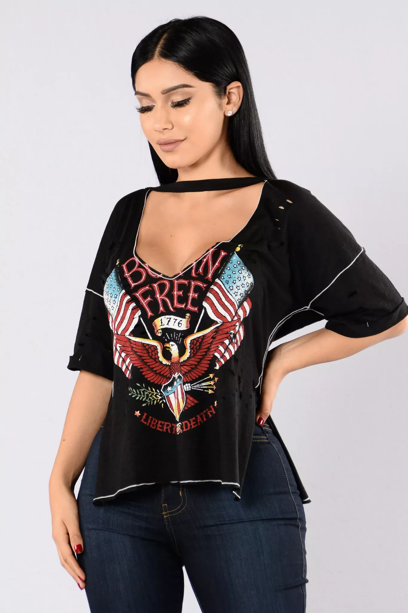 Living in Danger Top - Black