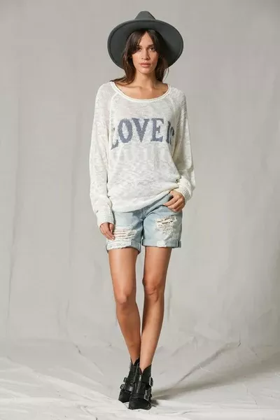 Love Is.. Soft & Cozy Light Knitted Sweater Top