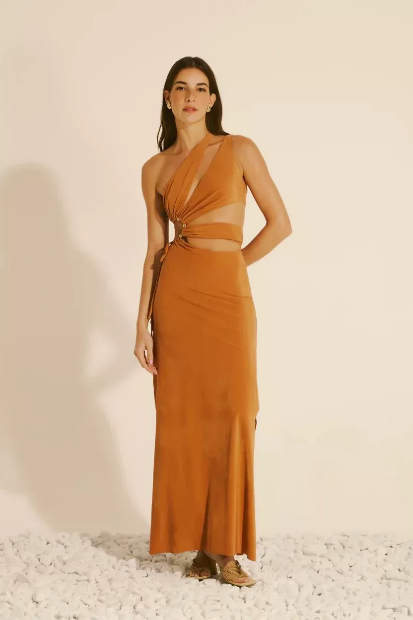 Luisa Dress in Cognac