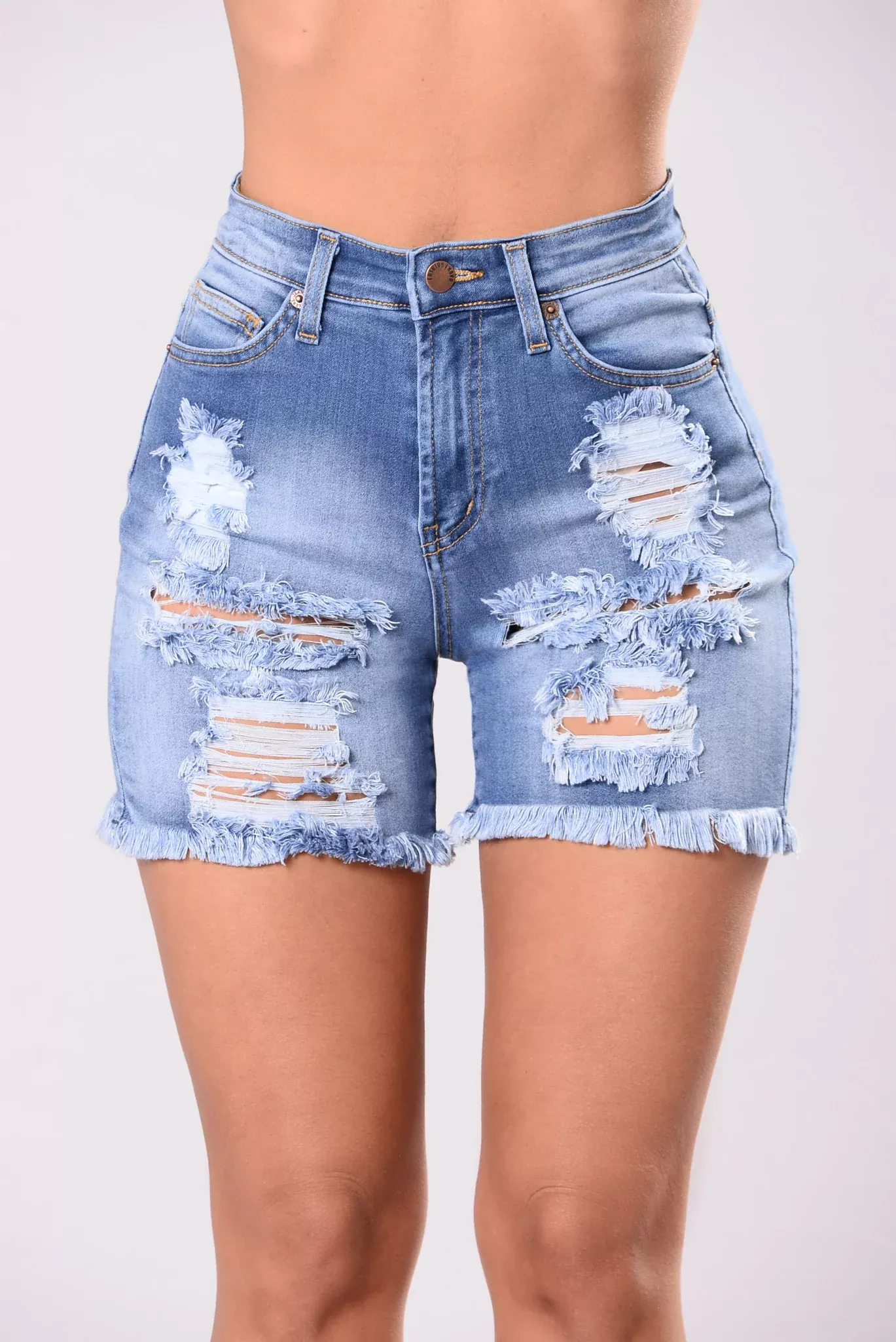 Luke At Me Shorts - Light Blue