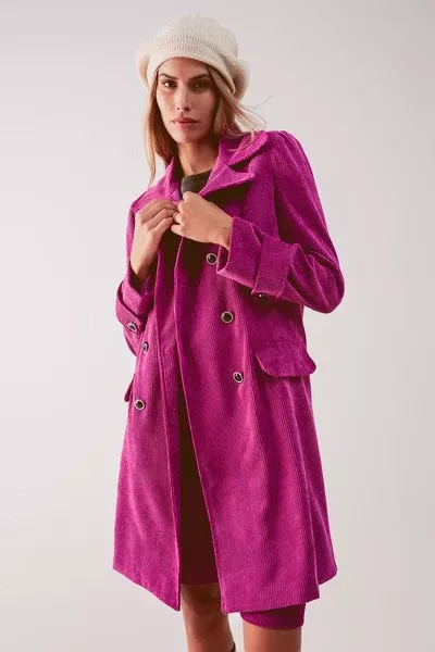 Magenta Corduroy Jacket