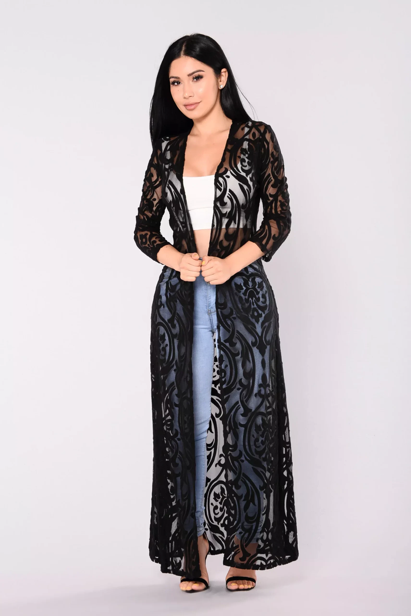 Mary mesh Duster - Black