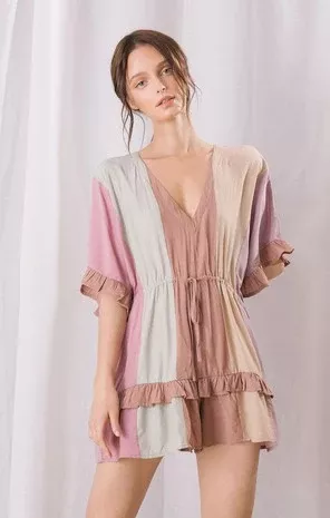 Mauve Multicolor Romper
