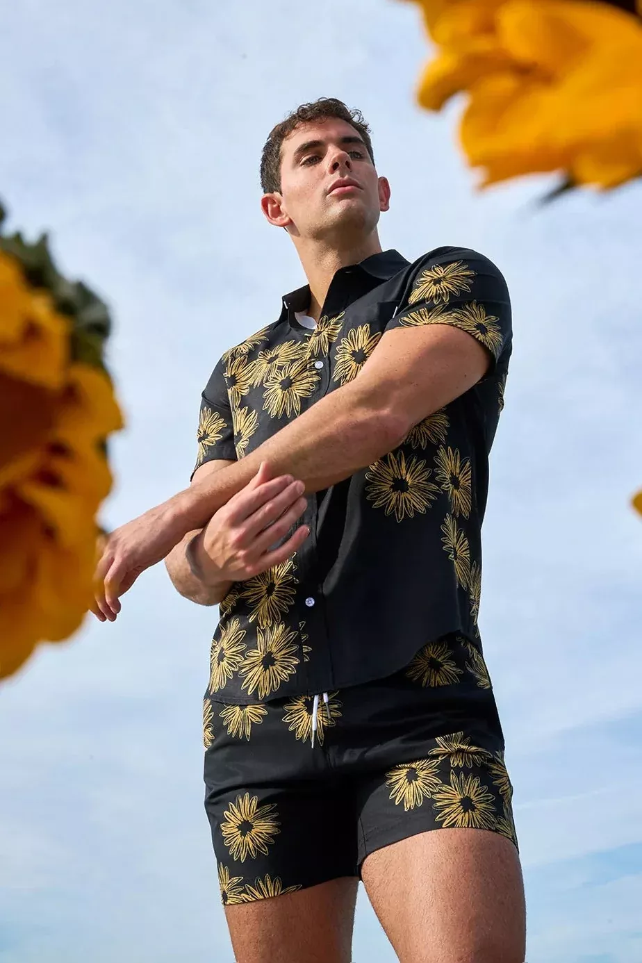 Mini Black Sunflower Weekend Shirt