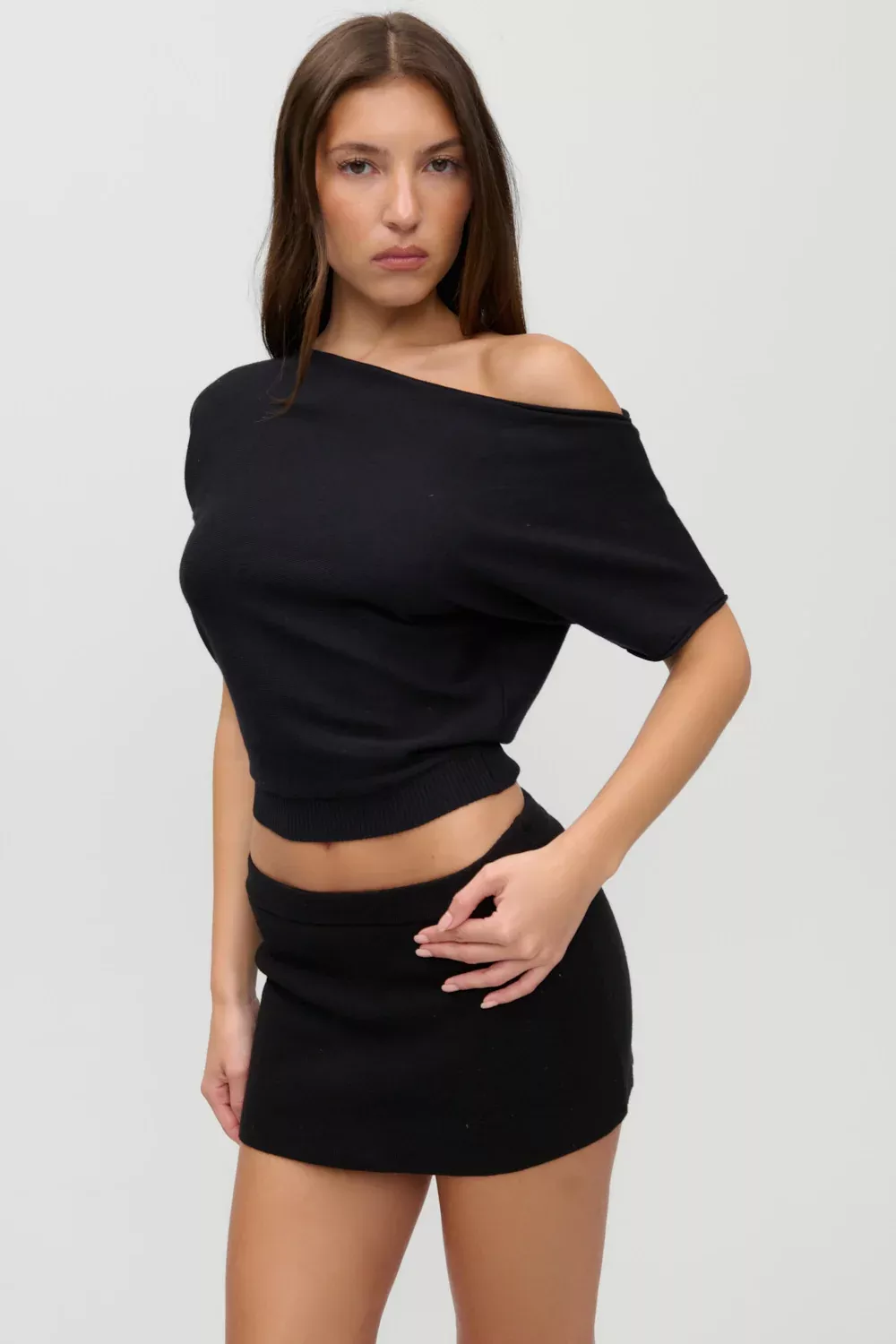 Montecito Boat Neck Knit Shirt - Black