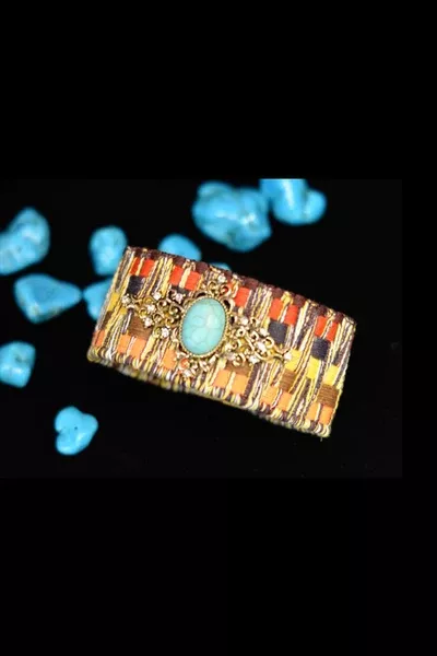 Multi-Colored Fabric Bracelet