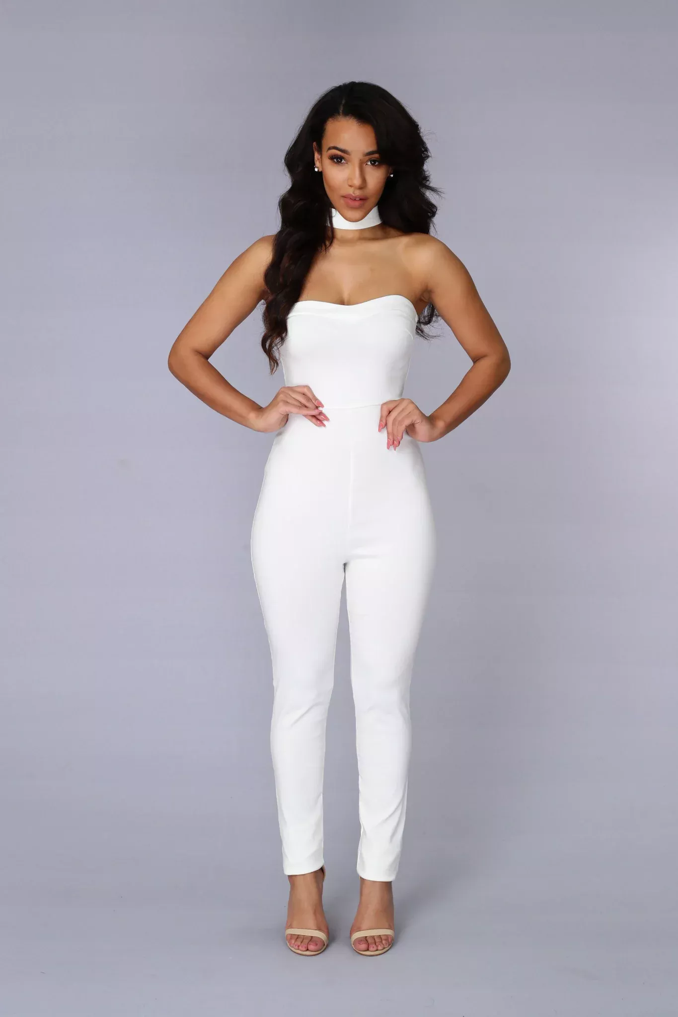 Neck Deep Jumpsuit - Off White