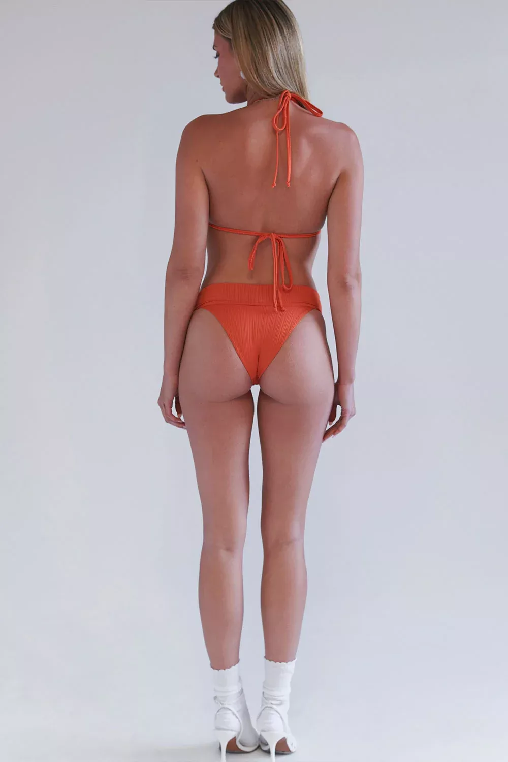 Nick Plissé Cheeky Bikini Bottom - Mango