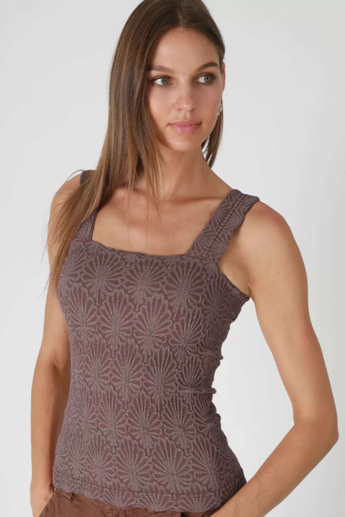 NIKIBIKI Brown Floral Cami | Boho Pink