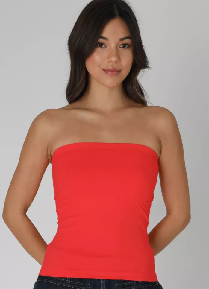NIKIBIKI Red Tube Top | Boho Pink