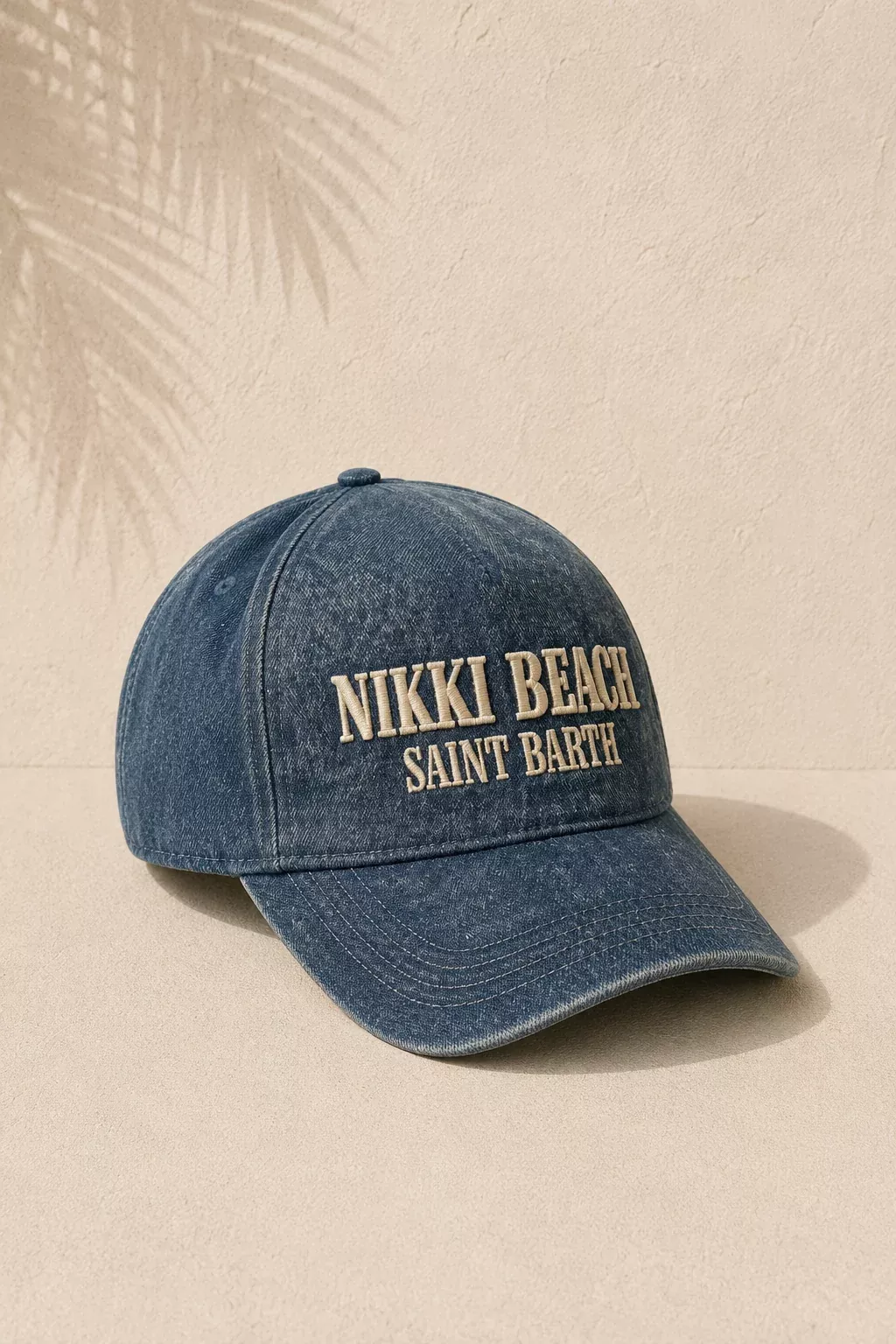 Nikki Beach Unisex Cap in Vintage Denim