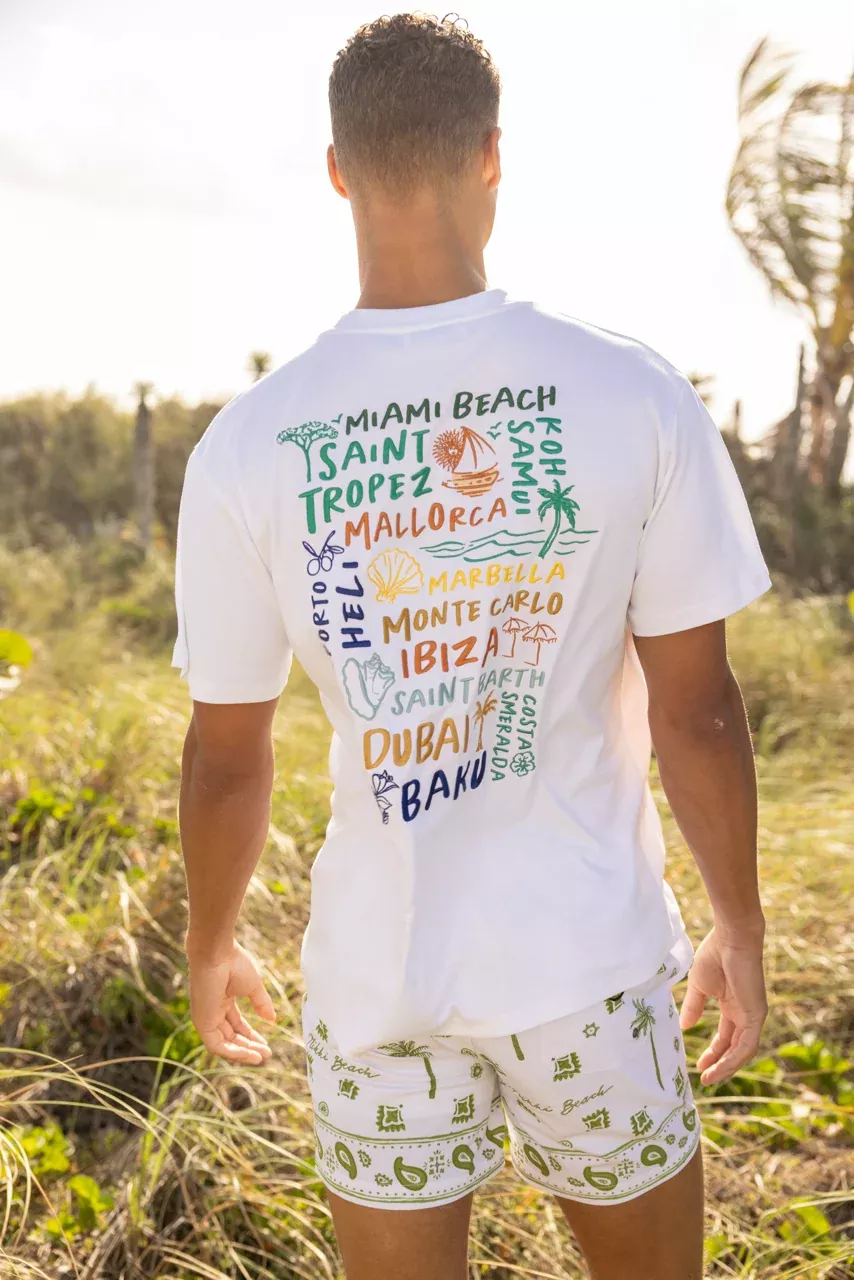 Nikki Beach Unisex Locations Embroidered Tee