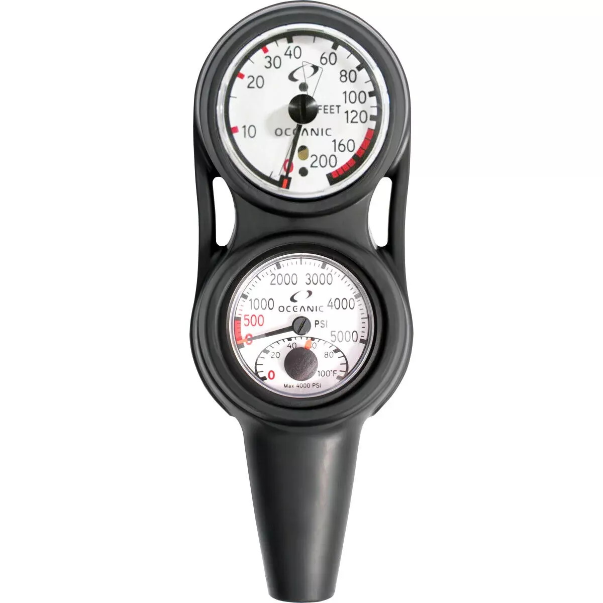 Oceanic Max-Depth Gauge Navcon SWIV 3 Console w/ Compass