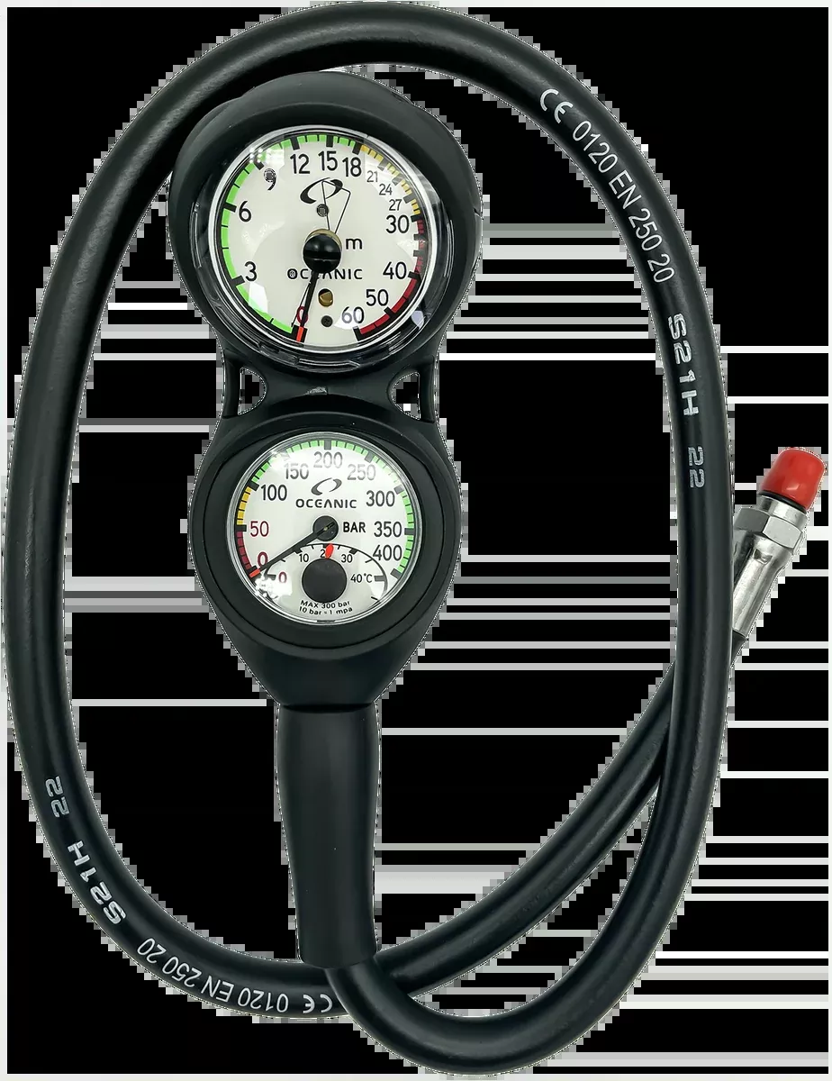 Oceanic MAX DEPTH SWIV COMBO RBR Boot Diving Gauge