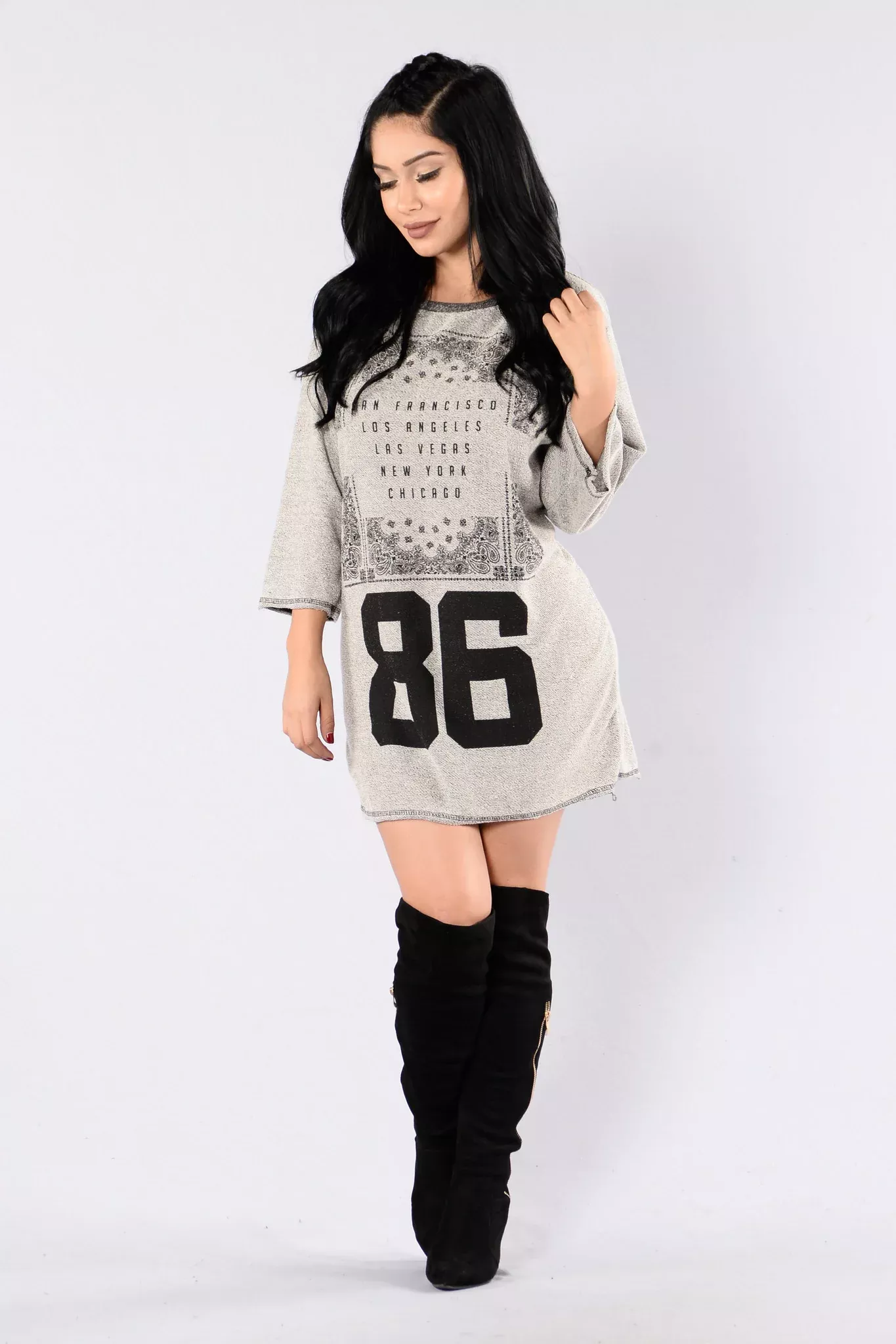 On For My City Tunic - Grey