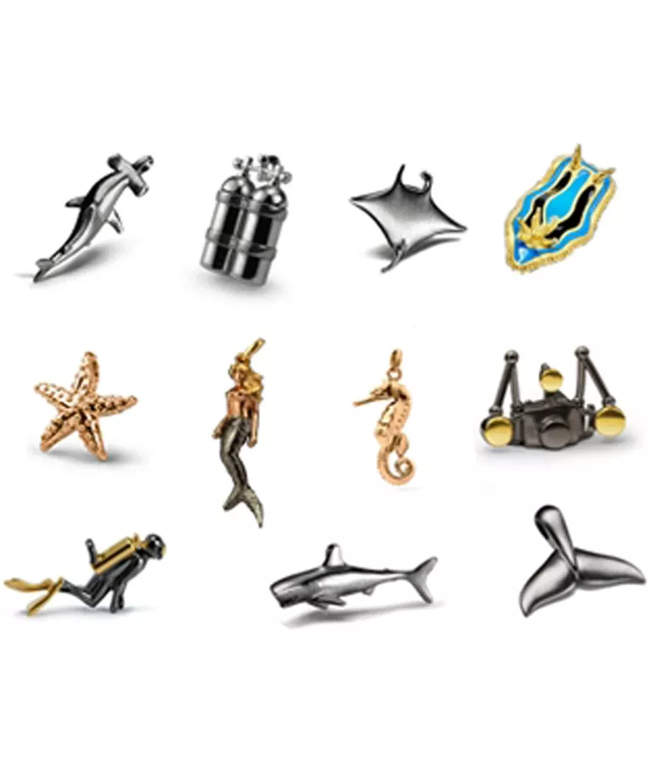 Ossidabile Bronze Pendant Necklace Ocean Diving Scuba Theme