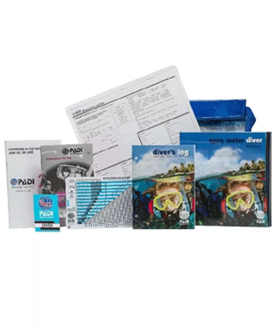 PADI Open Water Manual Crew Pak Tables Diver Log Spanish Ve