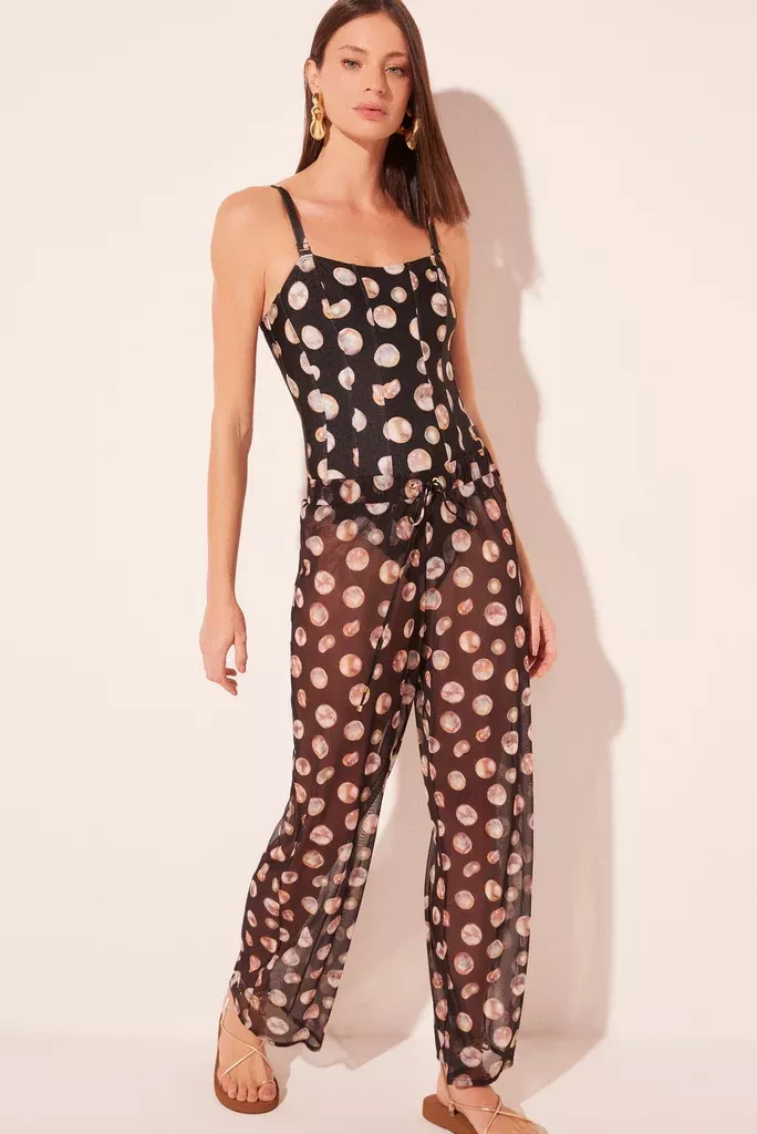 Pearls Low Waist Palazzo Pants