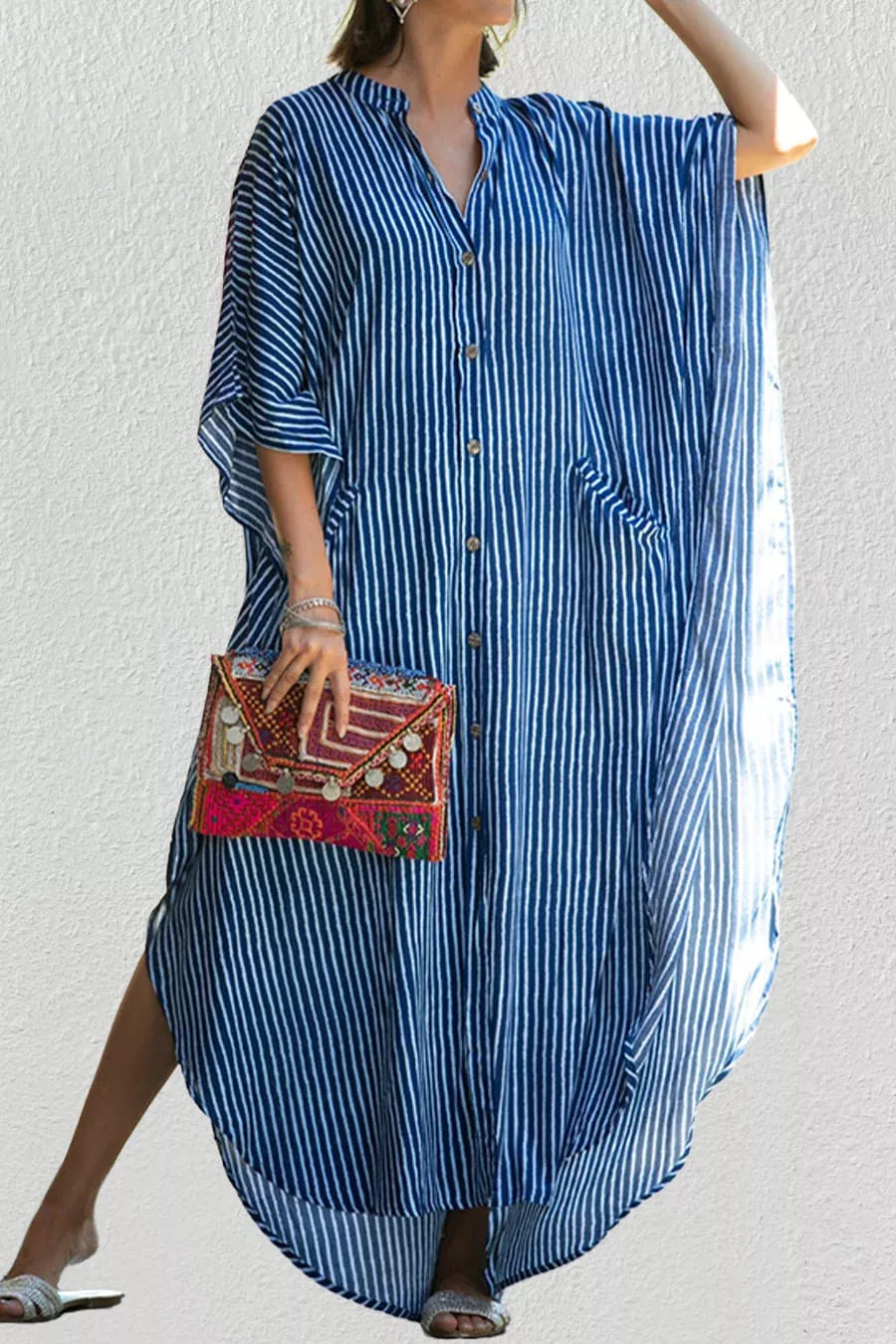 Plus Size Casual Caftan Maxi Dress