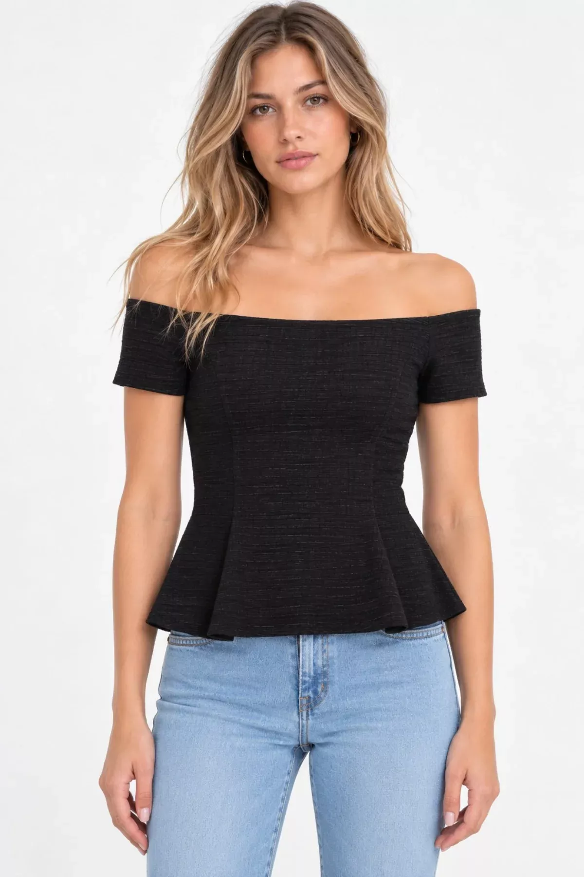 Pride and Off-The-Shoulder Peplum Top | Boho Pink
