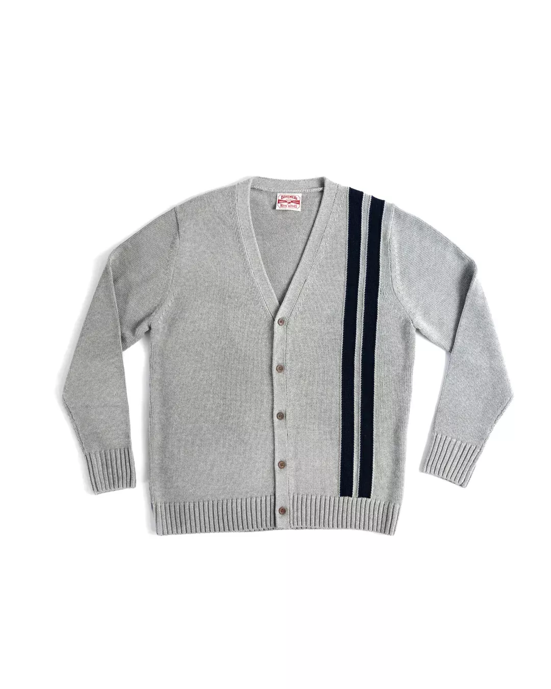 Racing Cardigan Sweater - Gray/Navy – Birdwell