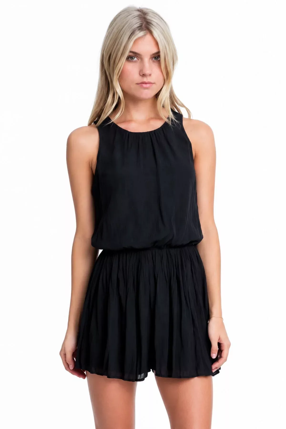 Restless Rock Black Sleeveless Romper | Boho Pink