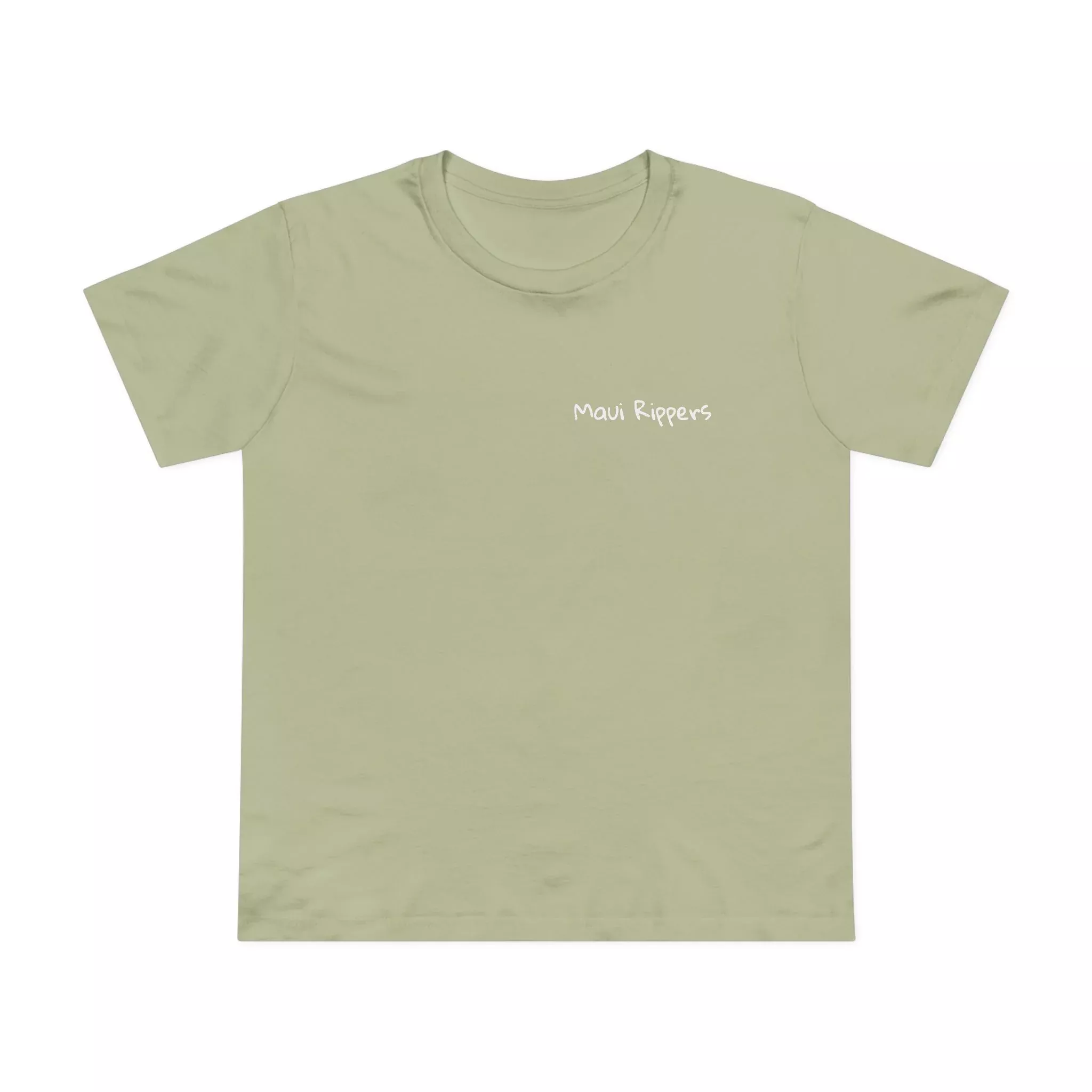 Retro Surf - Women's Cotton Crew Tee Green