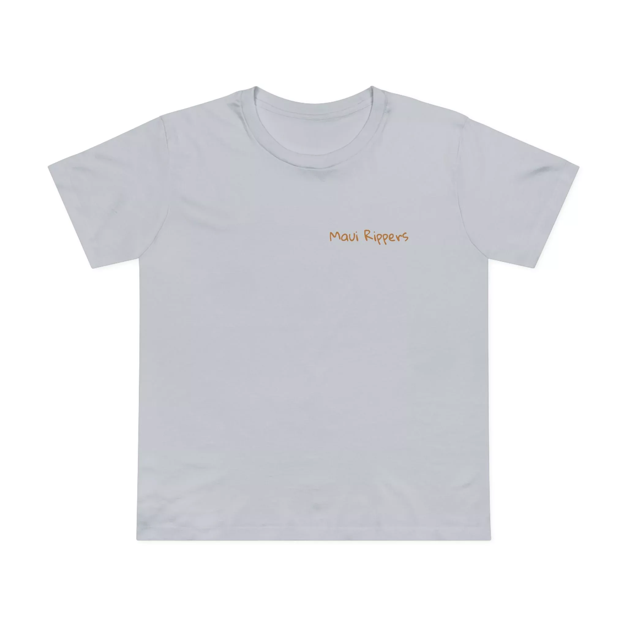 Retro Surf - Women's Cotton Crew Tee Pale Blue