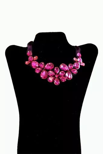 Rhinestone Ribbon Necklace