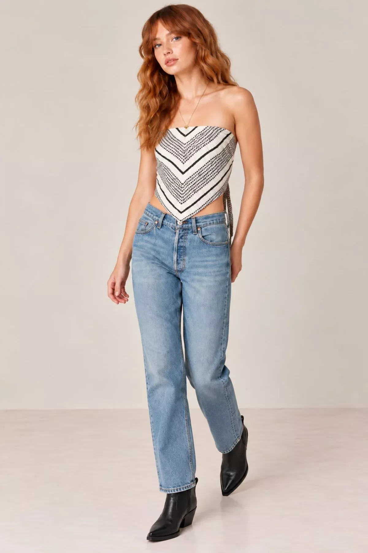 Ride With Me White Handkerchief Top | Boho Pink
