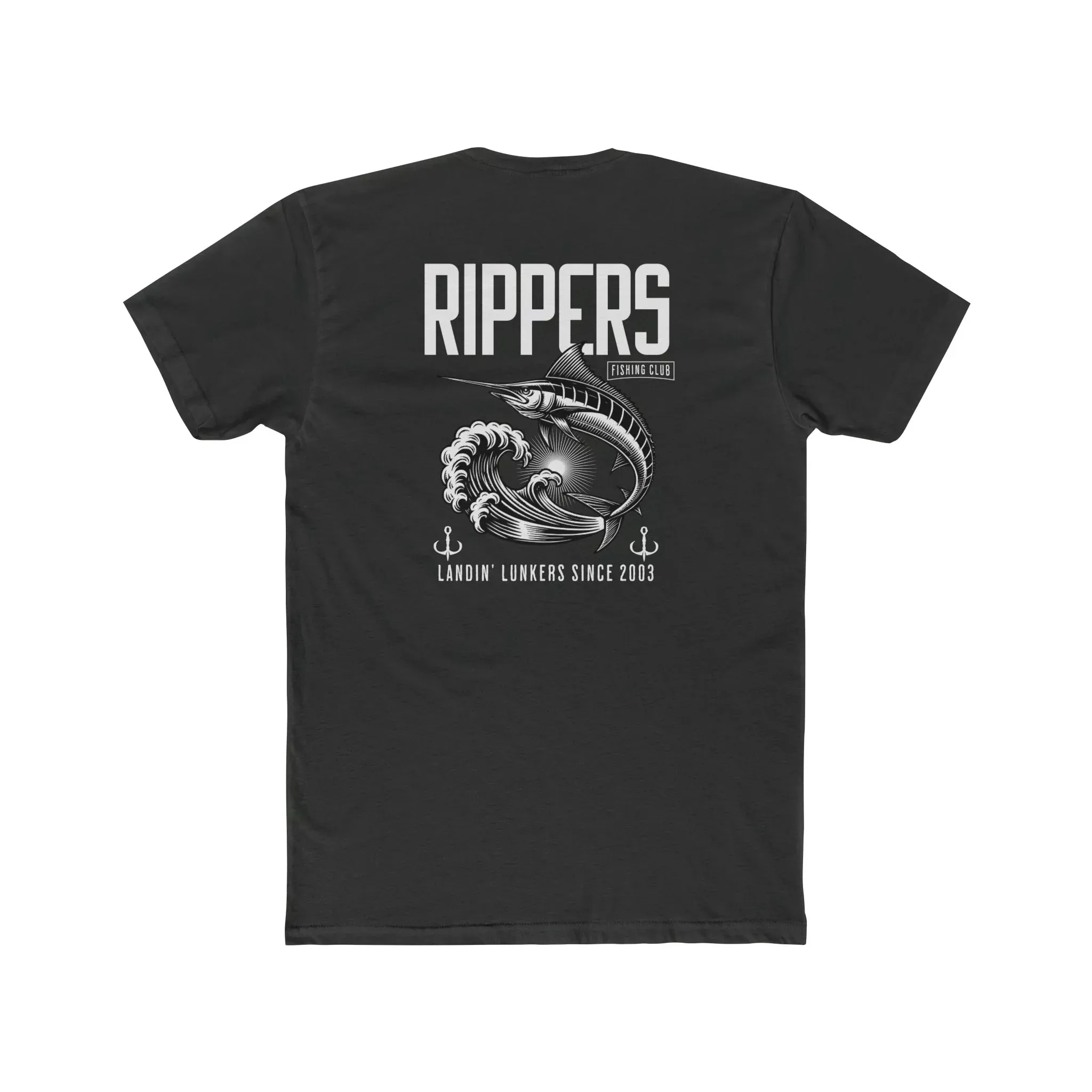 Rippers Fishing Club Cotton Crew Tee - Heavy Metal Graphic T-Shirt