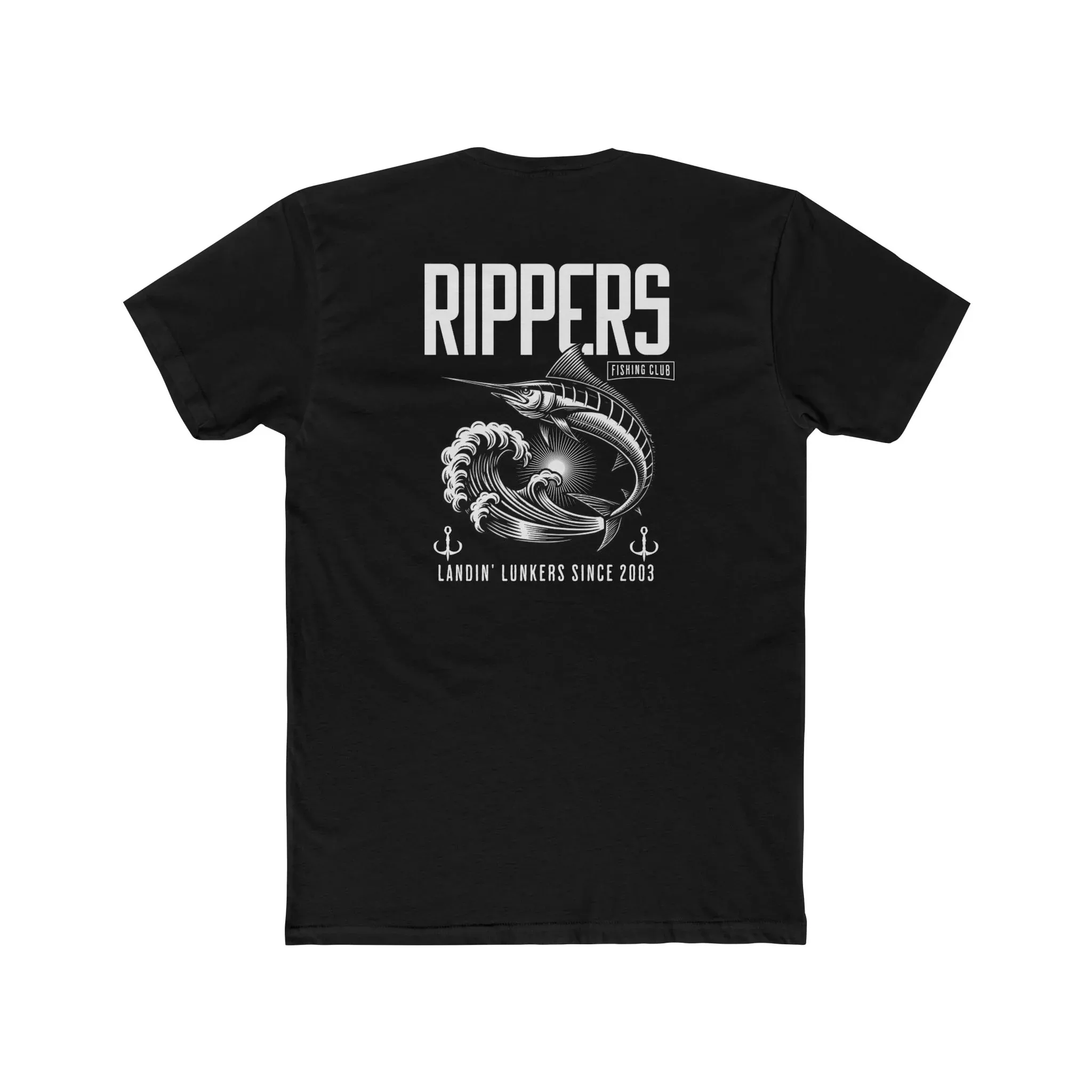 Rippers Fishing Club Men's Tee - Black Fishing T-Shirt
