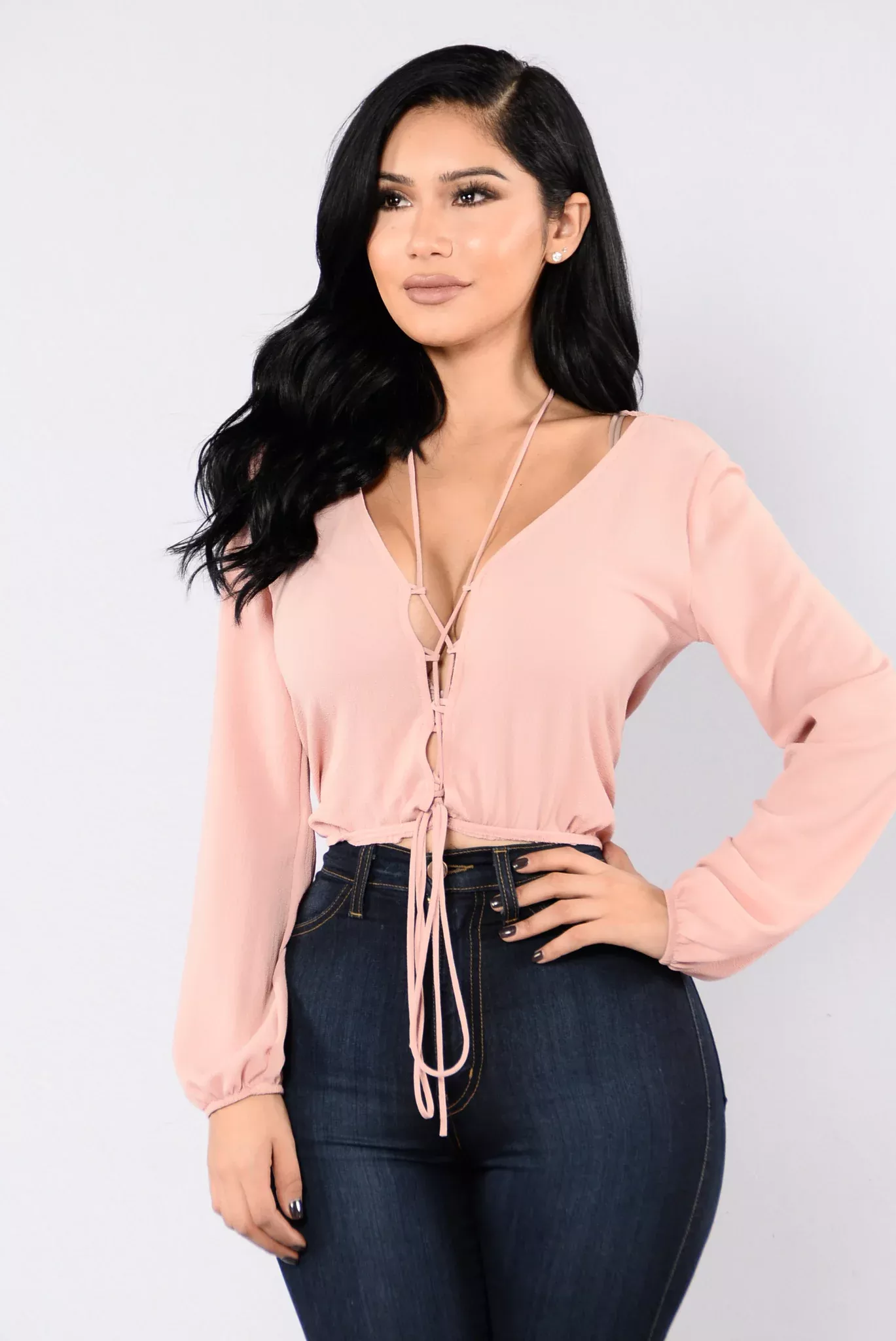 Round and Round We Go Top - Blush