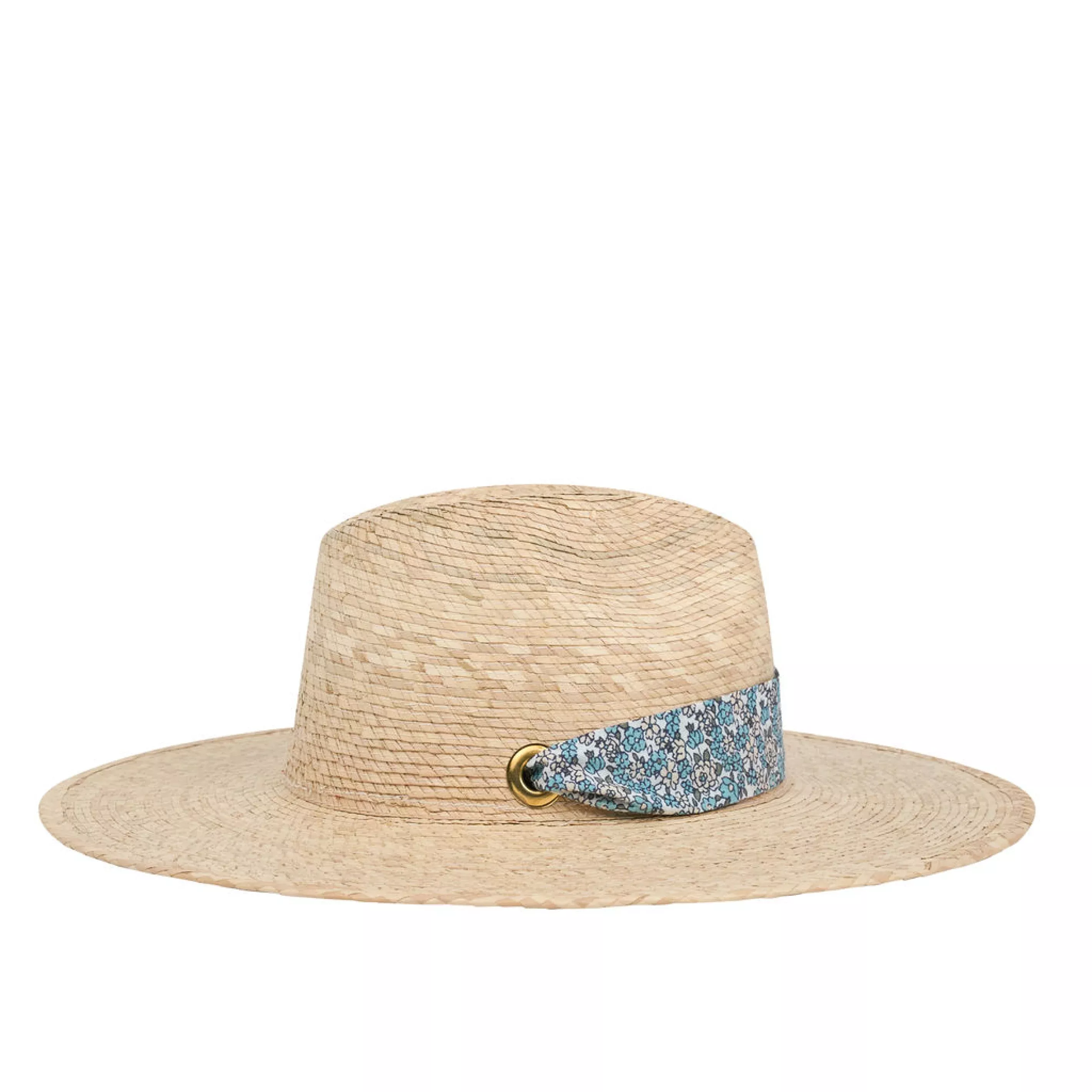 sarah bray bermuda women's wildflower sun hat with original slate floral ribbon