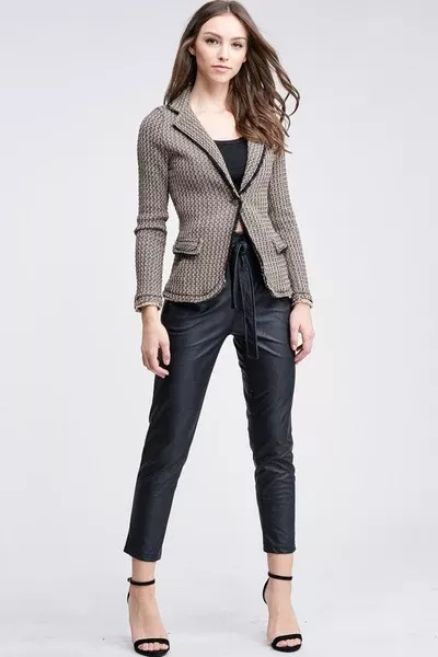 Sassy Tweed Fringe Classic Blazer