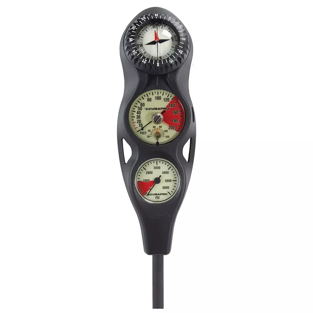 Scubapro 3-Gauge In-Line PSI DGftFS-1.5N Console