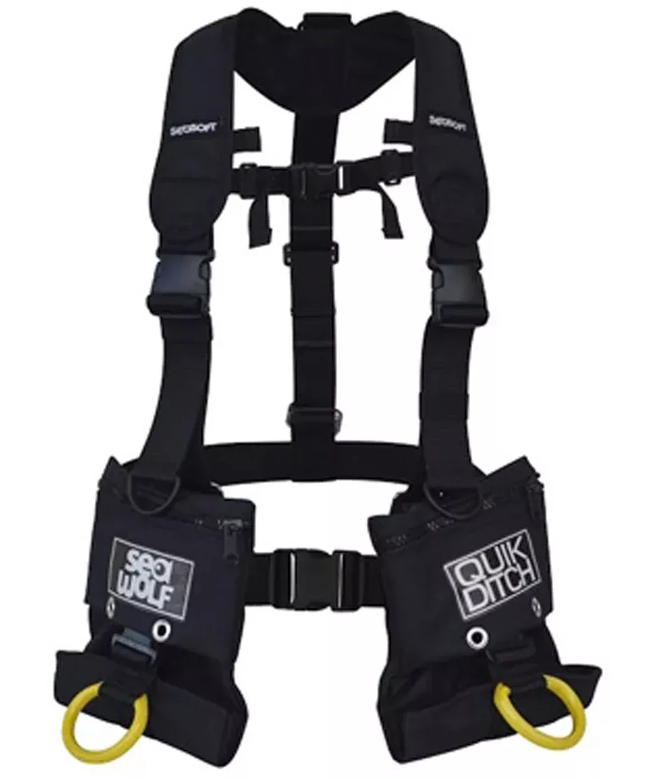 Seasoft Seawolf 60 Drysuit Diving Weight Harness w/ Ditchable Weight Pockets