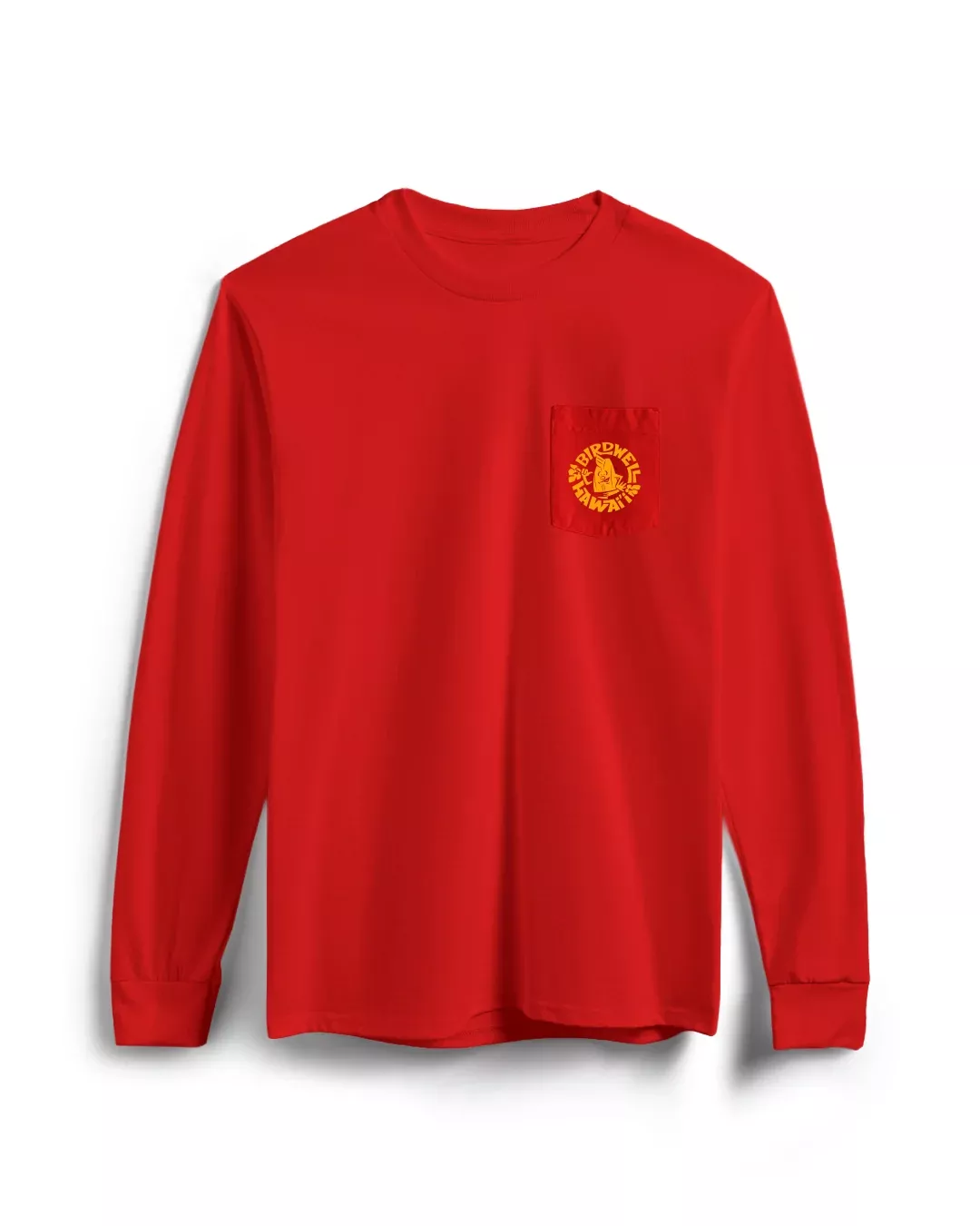Shaka Long Sleeve Pocket T-Shirt - Tomato – Birdwell