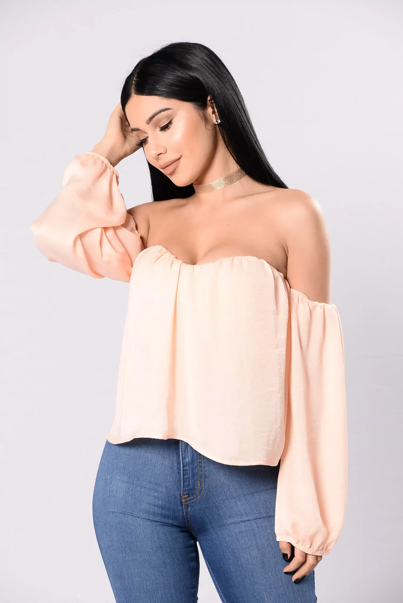 Sheen Queen Top - Peach
