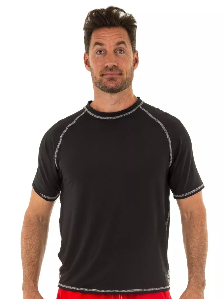 Short Sleeve Unisex Rash Guard #4700 Black