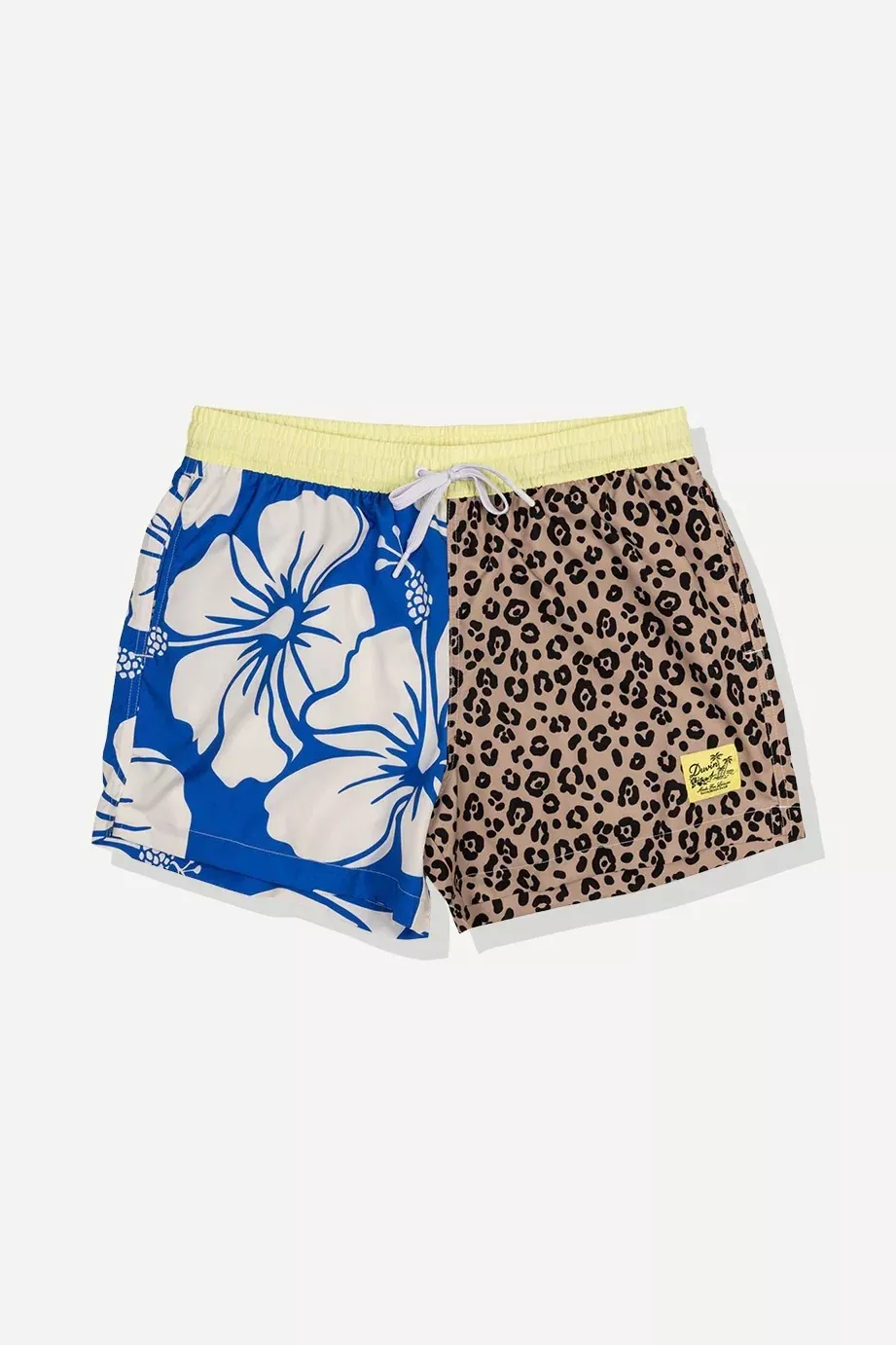 Split Flower Swim Short - Blue