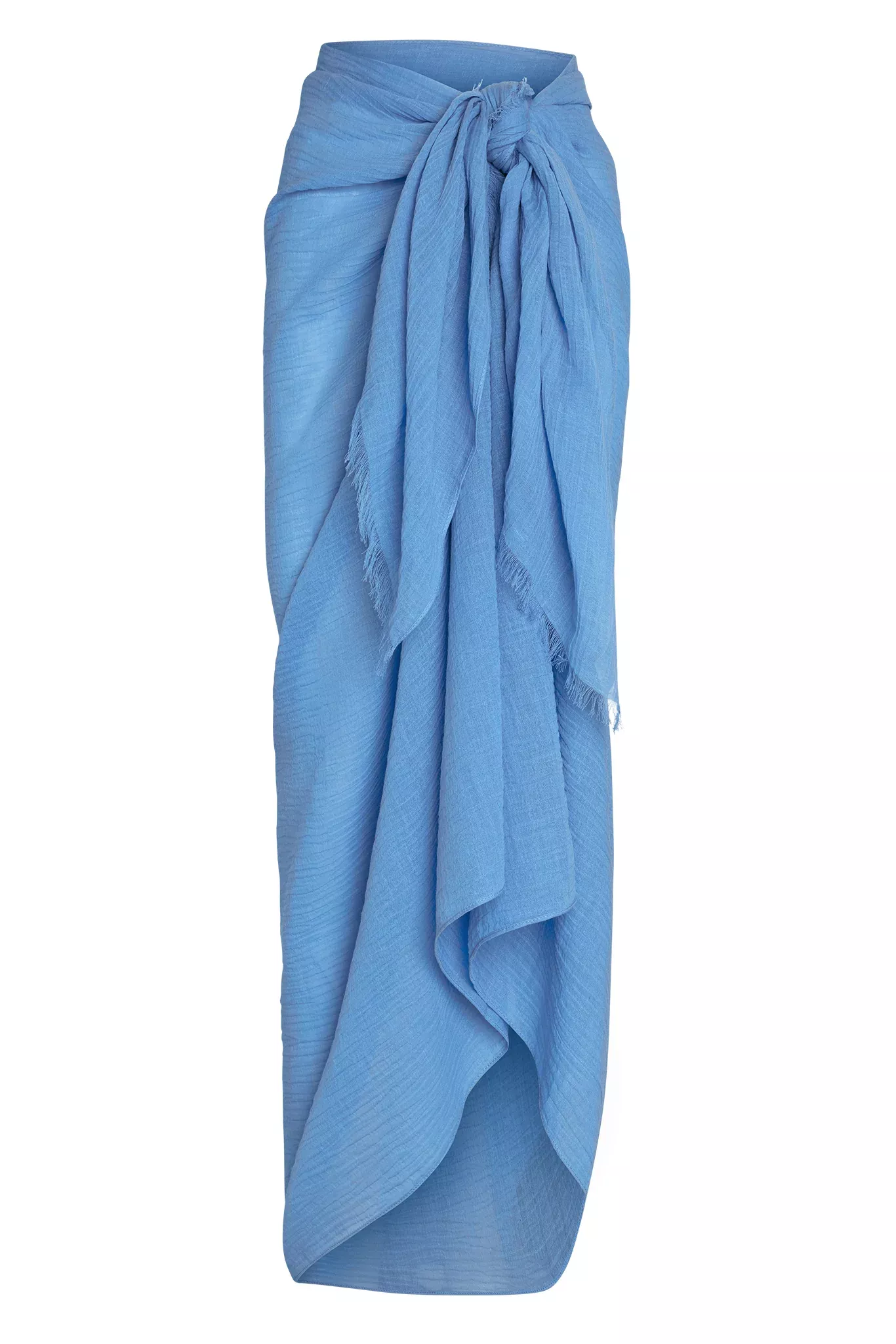 St. Tropez Sarong - Azure Crinkle Linen
