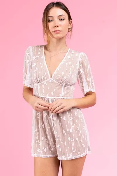 Star Lace Romper