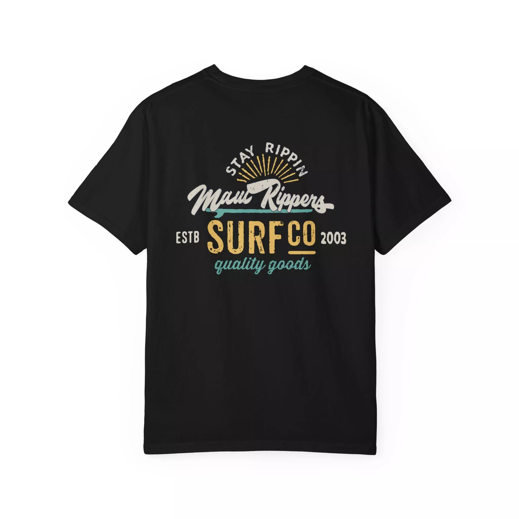 Stay Rippin' Garment-Dyed Black T-shirt