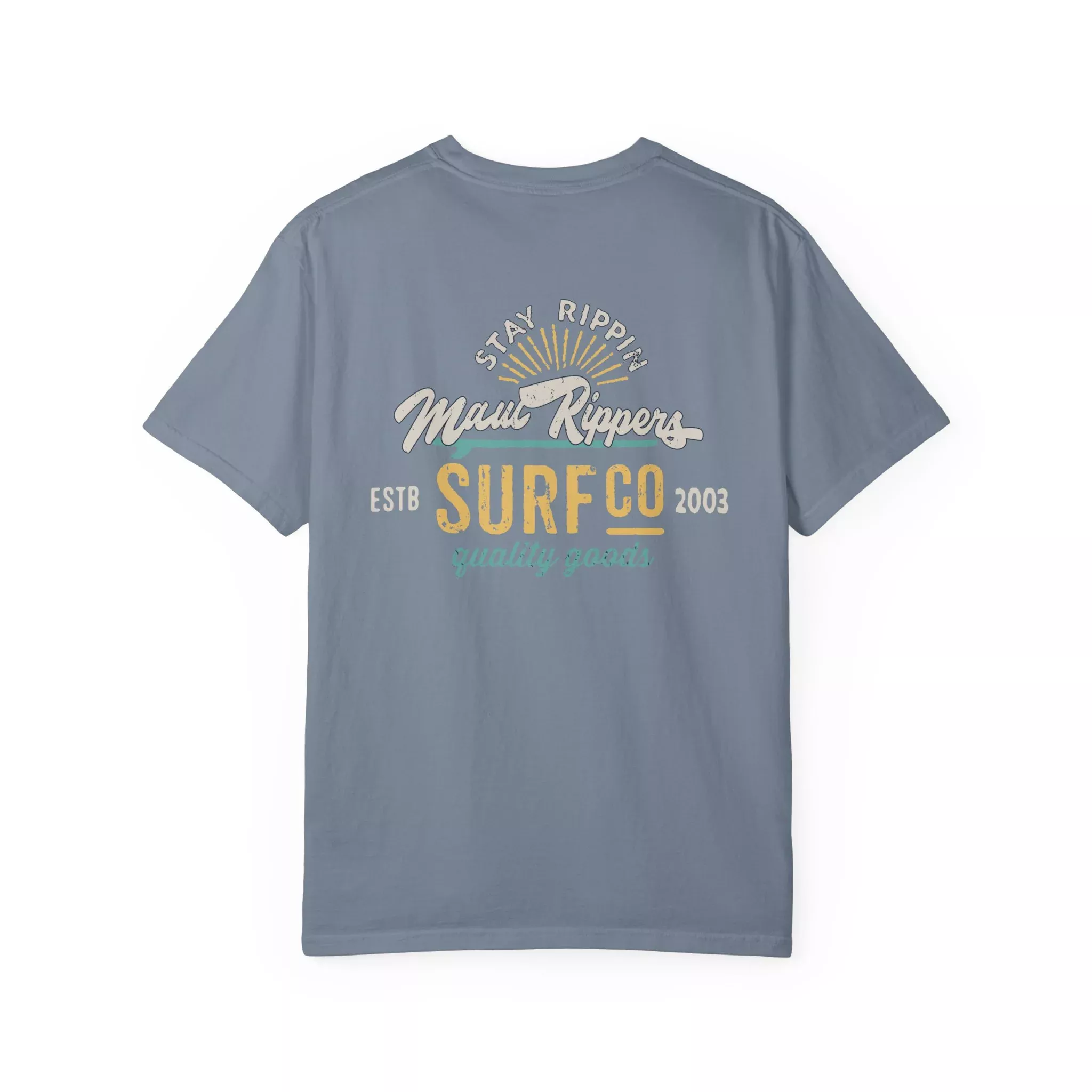 Stay Rippin' Garment-Dyed Blue Jean T-shirt