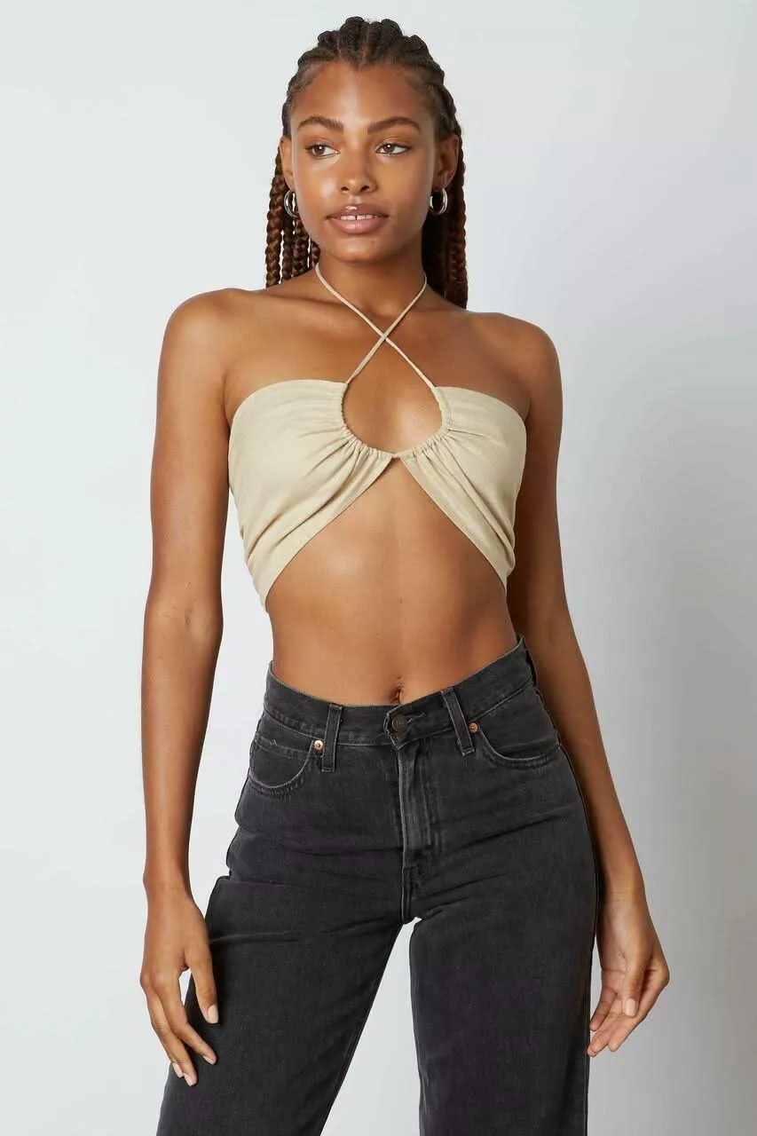 Summer Love Jute Halter Crop Top | Boho Pink