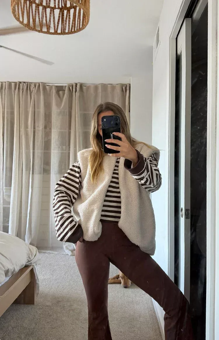 Summi Cream Teddy Fleece Vest