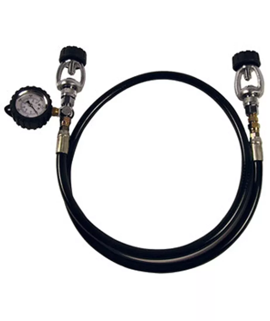 Tank Equalizer hose w/ Pressure Gauge 5000 psi in Yoke