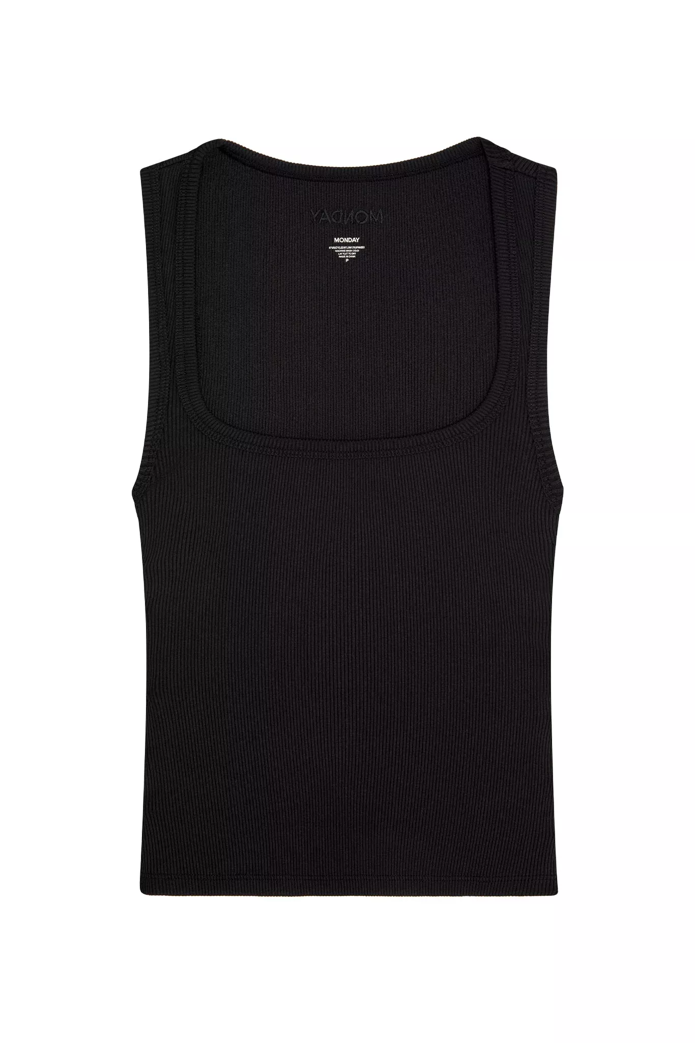 Tash Tank Long - Black Rib